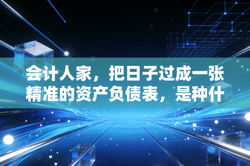 会计人家，把日子过成一张精准的资产负债表，是种什么体验？