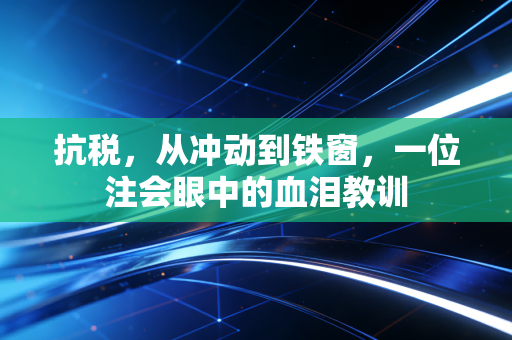 抗税,从冲动到铁窗,一位注会眼中的血泪教训