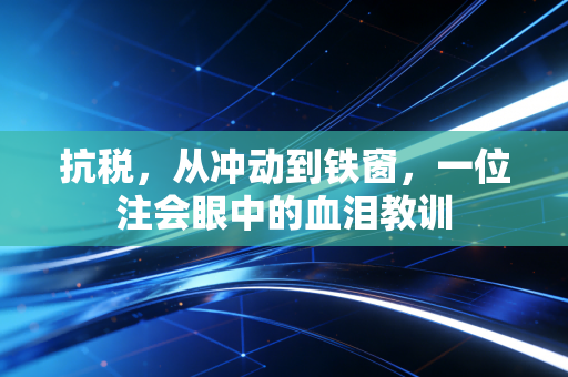 抗税，从冲动到铁窗，一位注会眼中的血泪教训
