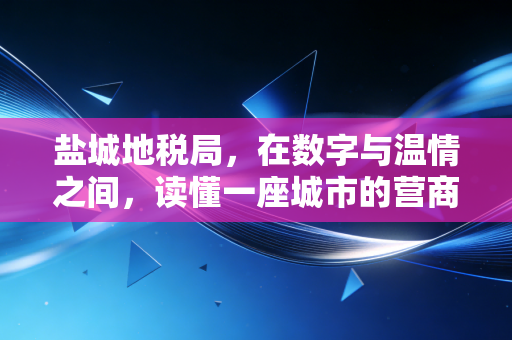 盐城地税局，在数字与温情之间，读懂一座城市的营商脉搏