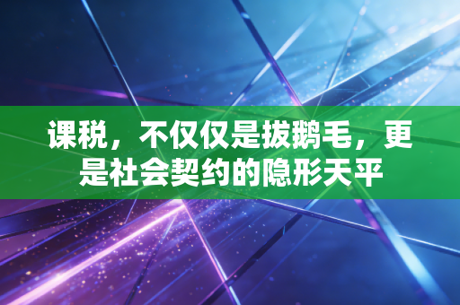 课税,不仅仅是拔鹅毛,更是社会契约的隐形天平