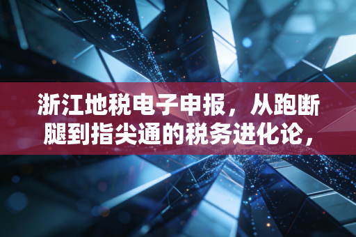 浙江地税电子申报，从跑断腿到指尖通的税务进化论，一位老会计的亲历与思考