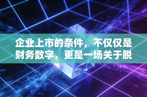 企业上市的条件，不仅仅是财务数字，更是一场关于脱胎换骨的严酷体检