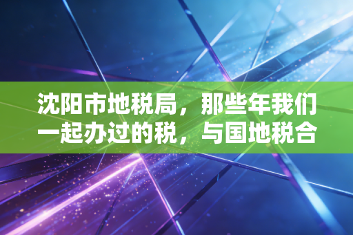 沈阳市地税局，那些年我们一起办过的税，与国地税合并后的服务新变局