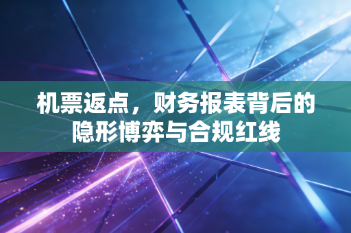 机票返点,财务报表背后的隐形博弈与合规红线
