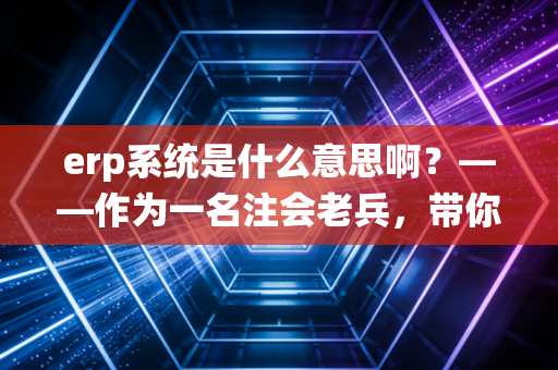 erp系统是什么意思啊?——作为一名注会老兵,带你拆解企业管理的神经中枢