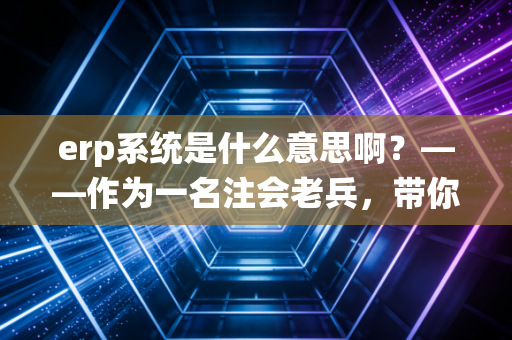 erp系统是什么意思啊？——作为一名注会老兵，带你拆解企业管理的神经中枢