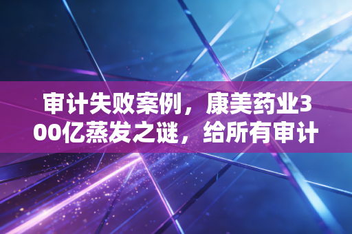 审计失败案例，康美药业300亿蒸发之谜，给所有审计人的一记响亮耳光