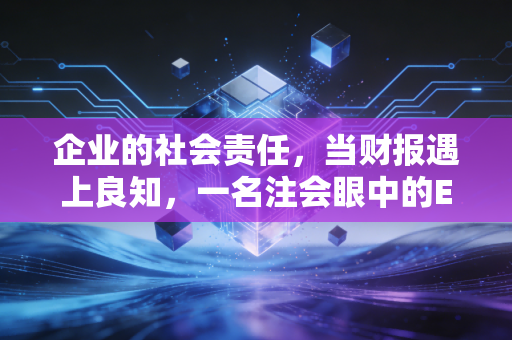 企业的社会责任,当财报遇上良知,一名注会眼中的ESG真相