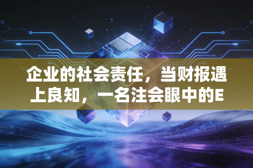 企业的社会责任，当财报遇上良知，一名注会眼中的ESG真相