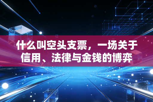 什么叫空头支票，一场关于信用、法律与金钱的博弈