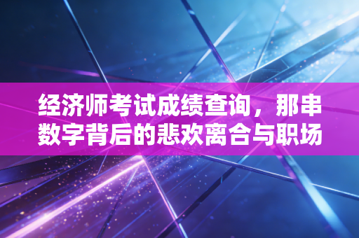 经济师考试成绩查询，那串数字背后的悲欢离合与职场进阶路