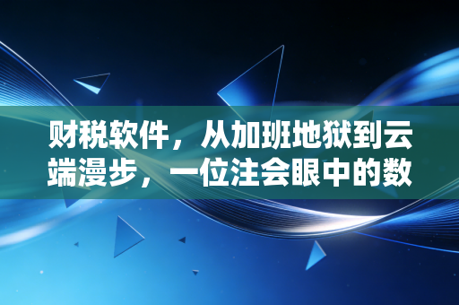 财税软件，从加班地狱到云端漫步，一位注会眼中的数字化变革