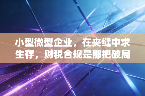 小型微型企业，在夹缝中求生存，财税合规是那把破局的金钥匙