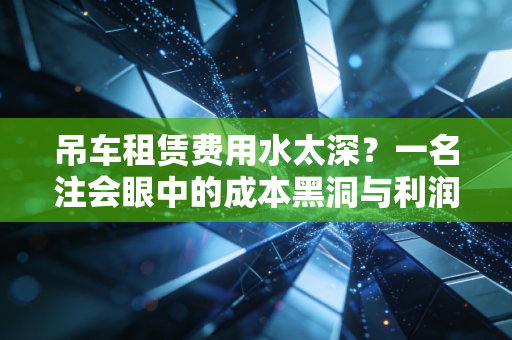 吊车租赁费用水太深？一名注会眼中的成本黑洞与利润救赎