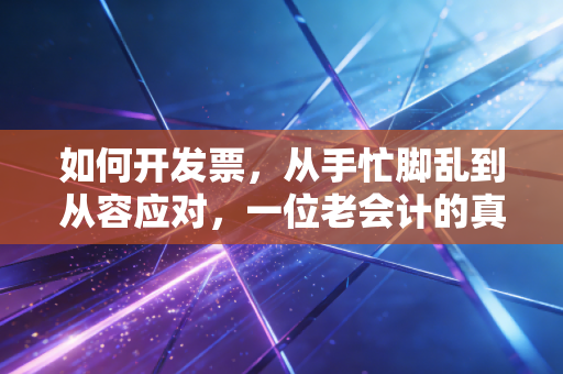 如何开发票，从手忙脚乱到从容应对，一位老会计的真心话