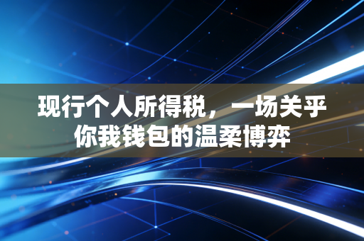 现行个人所得税，一场关乎你我钱包的温柔博弈