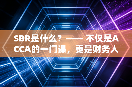 SBR是什么?—— 不仅是ACCA的一门课,更是财务人通往CFO的上帝视角