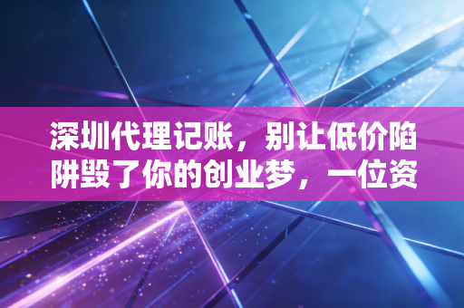 深圳代理记账,别让低价陷阱毁了你的创业梦,一位资深CPA的真心话