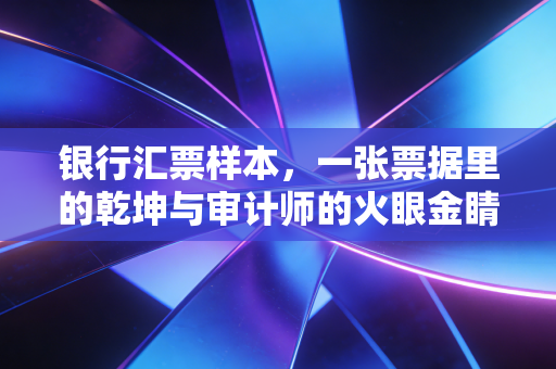 银行汇票样本,一张票据里的乾坤与审计师的火眼金睛