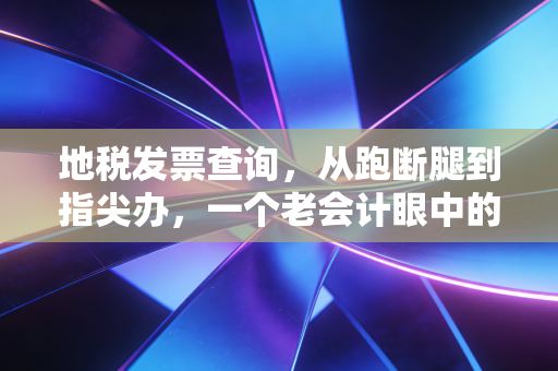 地税发票查询，从跑断腿到指尖办，一个老会计眼中的税务变迁