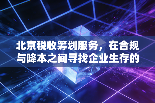 北京税收筹划服务,在合规与降本之间寻找企业生存的黄金平衡点