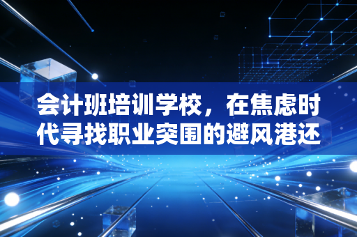会计班培训学校,在焦虑时代寻找职业突围的避风港还是修罗场?