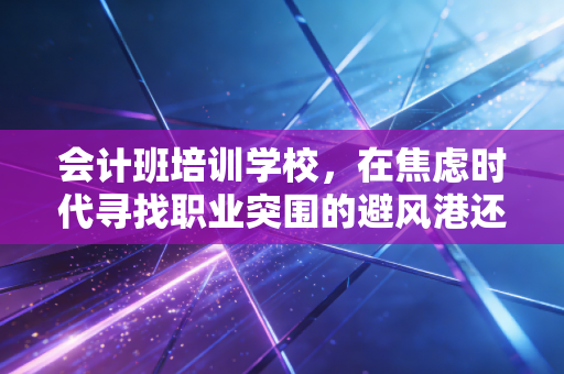 会计班培训学校，在焦虑时代寻找职业突围的避风港还是修罗场？