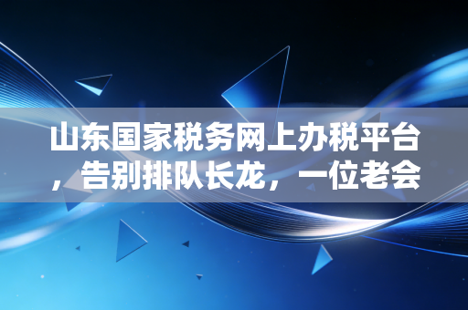 山东国家税务网上办税平台，告别排队长龙，一位老会计眼中的数字化税务变革
