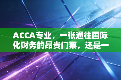 ACCA专业，一张通往国际化财务的昂贵门票，还是一场漫长的自我修行？