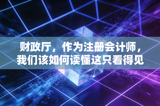 财政厅,作为注册会计师,我们该如何读懂这只看得见的手?