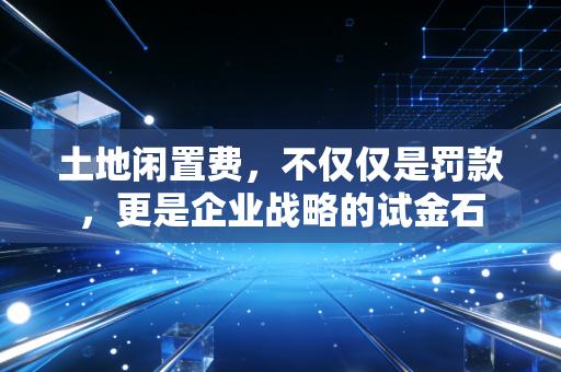 土地闲置费,不仅仅是罚款,更是企业战略的试金石