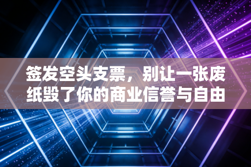 签发空头支票,别让一张废纸毁了你的商业信誉与自由人生
