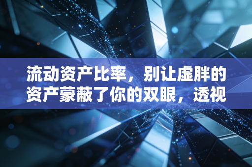 流动资产比率，别让虚胖的资产蒙蔽了你的双眼，透视企业生存的真实底牌
