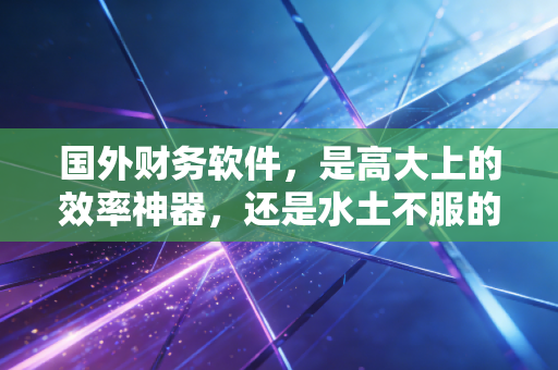 国外财务软件,是高大上的效率神器,还是水土不服的烫手山芋?