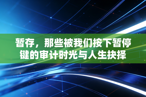 暂存,那些被我们按下暂停键的审计时光与人生抉择