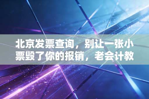 北京发票查询,别让一张小票毁了你的报销,老会计教你如何避坑