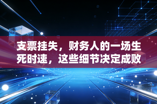 支票挂失,财务人的一场生死时速,这些细节决定成败