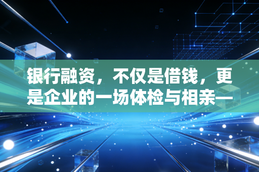 银行融资,不仅是借钱,更是企业的一场体检与相亲——一位注会眼中的信贷江湖