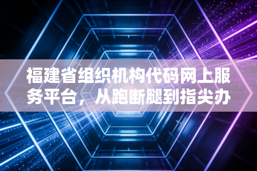 福建省组织机构代码网上服务平台，从跑断腿到指尖办，一位老会计的数字化感悟