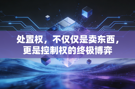 处置权,不仅仅是卖东西,更是控制权的终极博弈