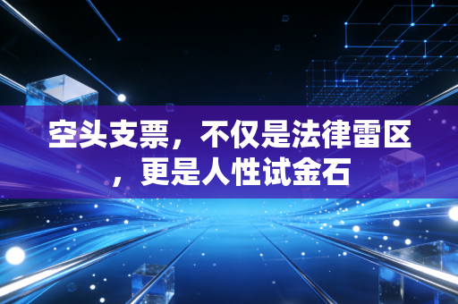 空头支票,不仅是法律雷区,更是人性试金石