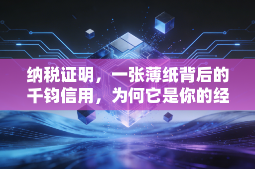 纳税证明,一张薄纸背后的千钧信用,为何它是你的经济通行证?