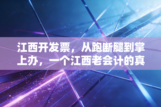 江西开发票,从跑断腿到掌上办,一个江西老会计的真心话与避坑指南