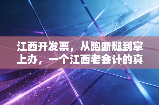 江西开发票,从跑断腿到掌上办,一个江西老会计的真心话与避坑指南