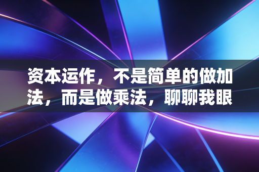 资本运作,不是简单的做加法,而是做乘法,聊聊我眼中的并购江湖与人性博弈