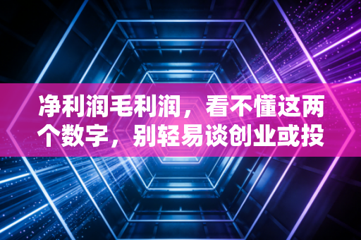 净利润毛利润，看不懂这两个数字，别轻易谈创业或投资