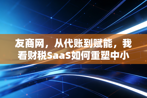 友商网，从代账到赋能，我看财税SaaS如何重塑中小企业的生存逻辑