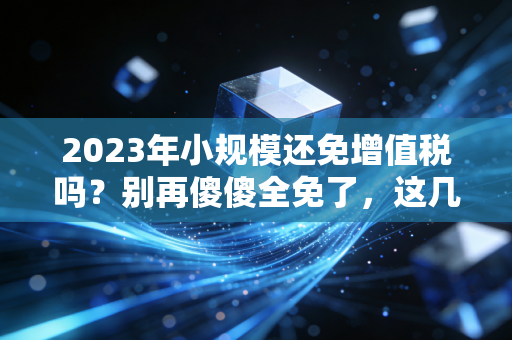 2023年小规模还免增值税吗?别再傻傻全免了,这几个坑你必须知道!