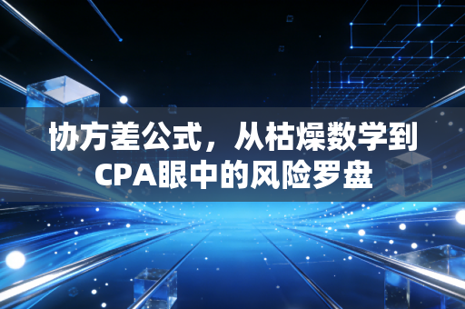 协方差公式，从枯燥数学到CPA眼中的风险罗盘